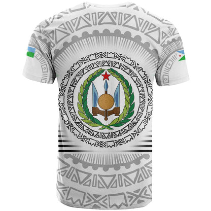Djibouti Roots T-Shirt Urban Streetwear with African Tribal Design & Patriotic Elements Graphic Tee