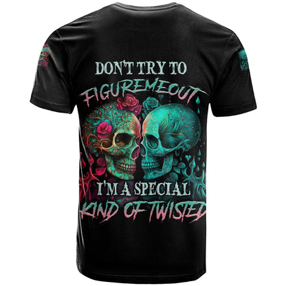 Don't Try To Figure Me Out Skull T-Shirt Graphic Tee