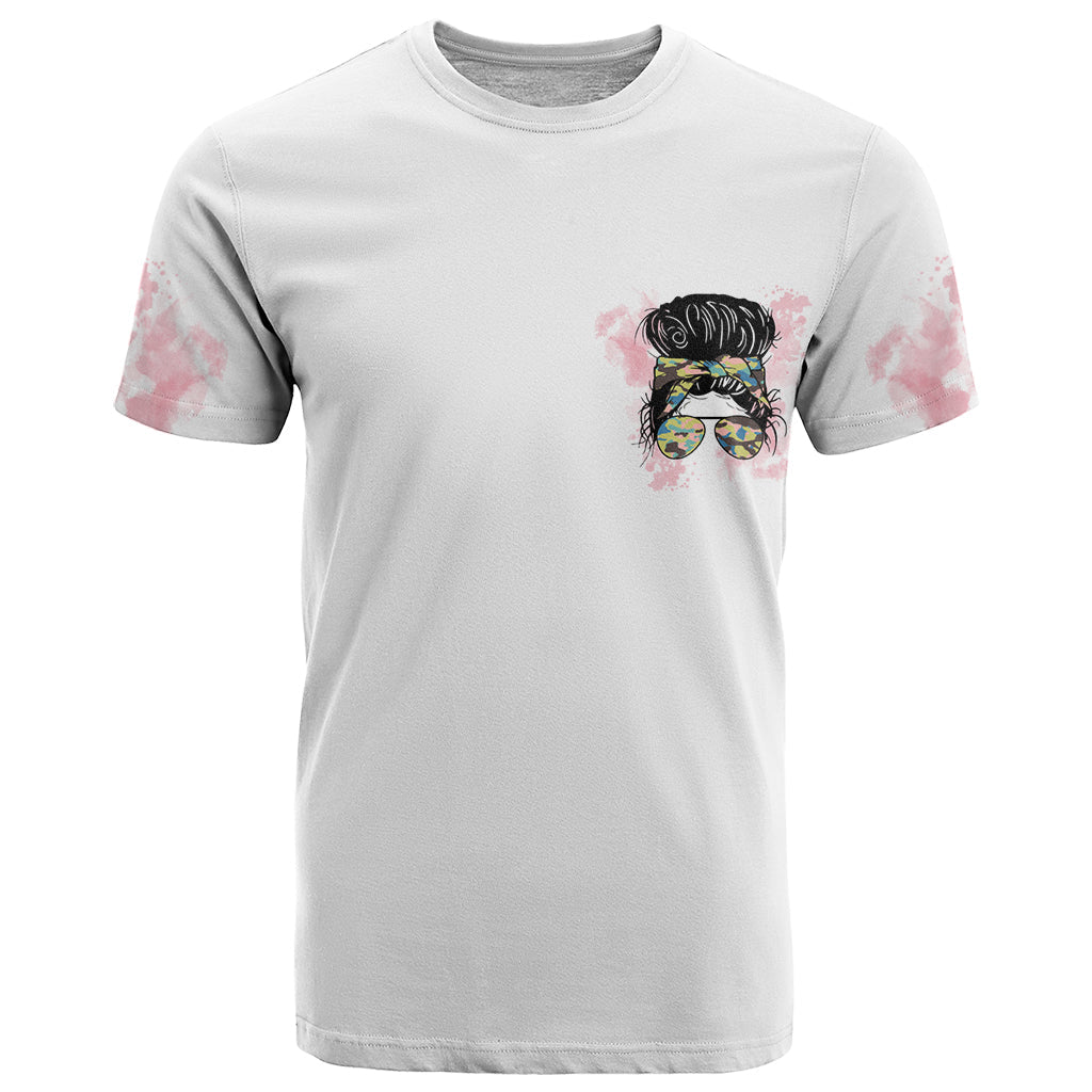 Warning My Mouth Messy Bun T-Shirt Graphic Tee