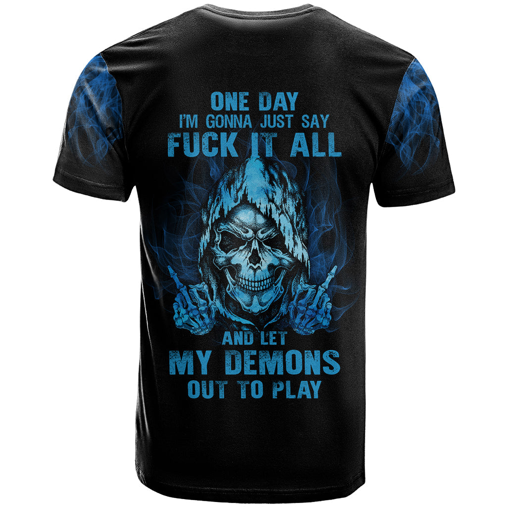 My Demons Out To Play Skull T-Shirt Graphic Tee