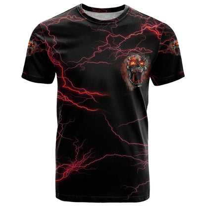 I'm Never Alone Skull Demon T-Shirt Graphic Tee