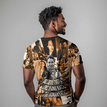 Rosa Parks T-Shirt Sepia Collage Design Civil Rights Icon I Believe There Is Only One Race Quote Graphic Tee