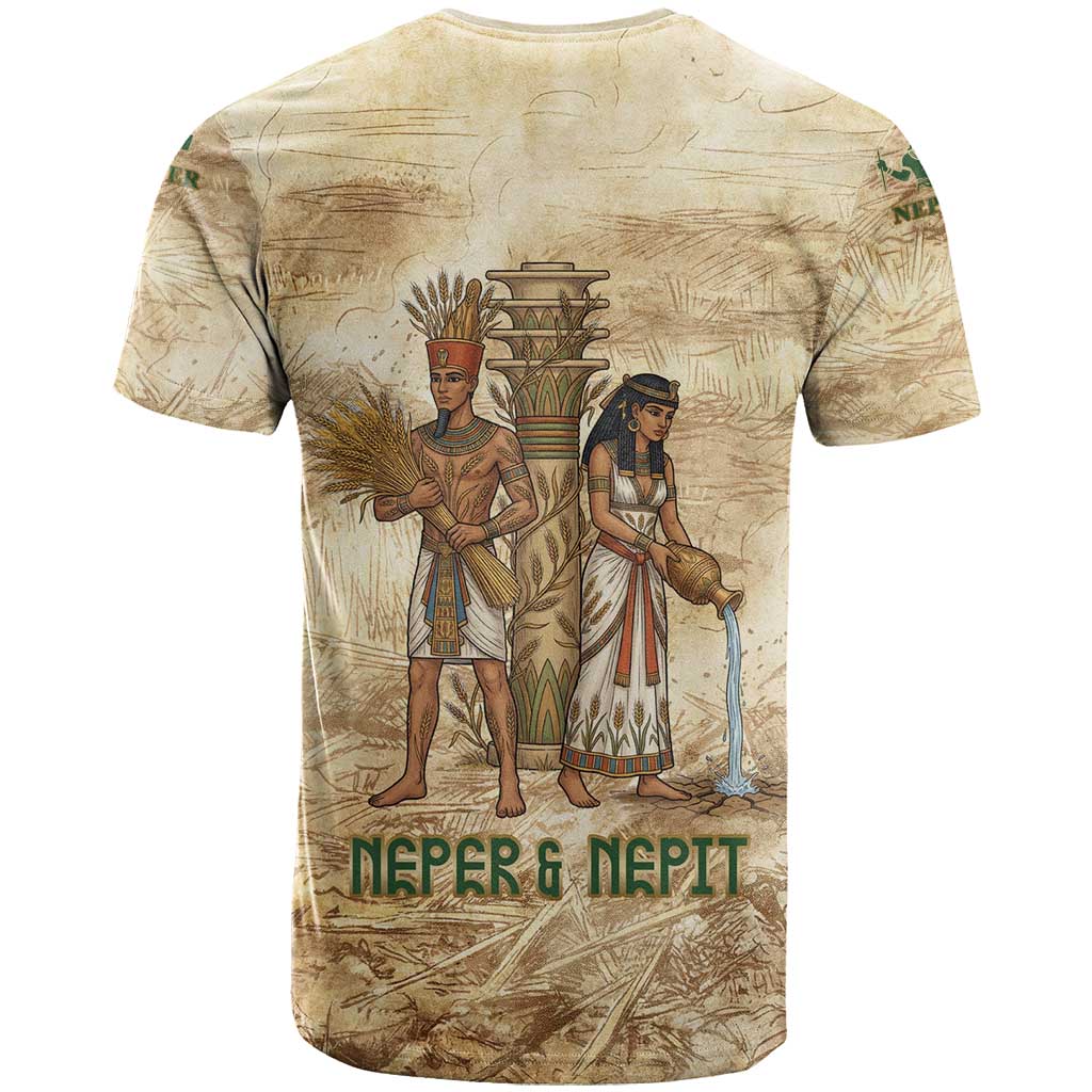 Neper and Nepit T-Shirt Ancient Harvest and Fertility Design with Sickle and Grain Graphic Tee