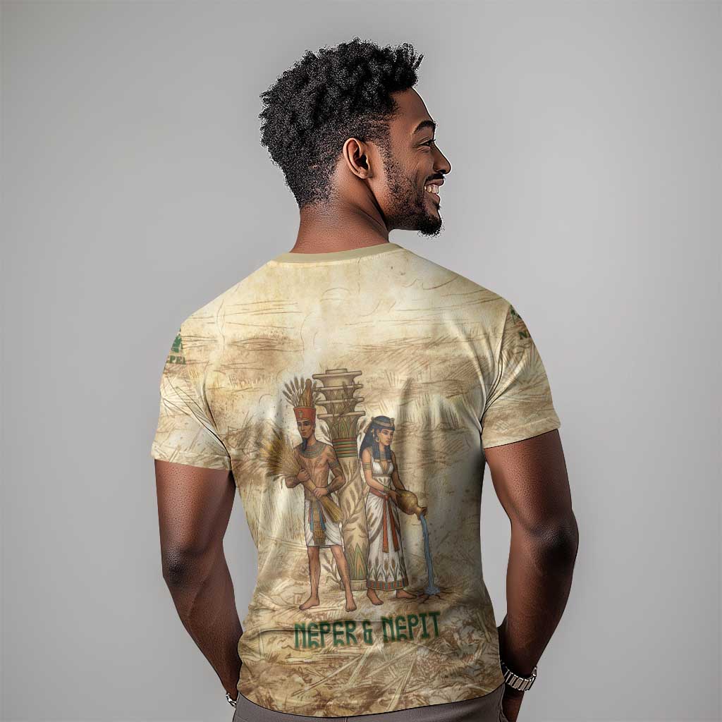 Neper and Nepit T-Shirt Ancient Harvest and Fertility Design with Sickle and Grain Graphic Tee