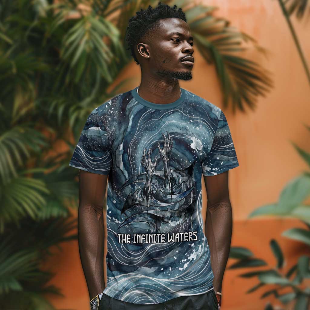 Egypt Nun and Naunet T-Shirt Primordial Water Gods Cosmic Ocean Infinite Waves Graphic Tee