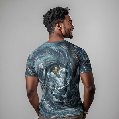 Egypt Nun and Naunet T-Shirt Primordial Water Gods Cosmic Ocean Infinite Waves Graphic Tee