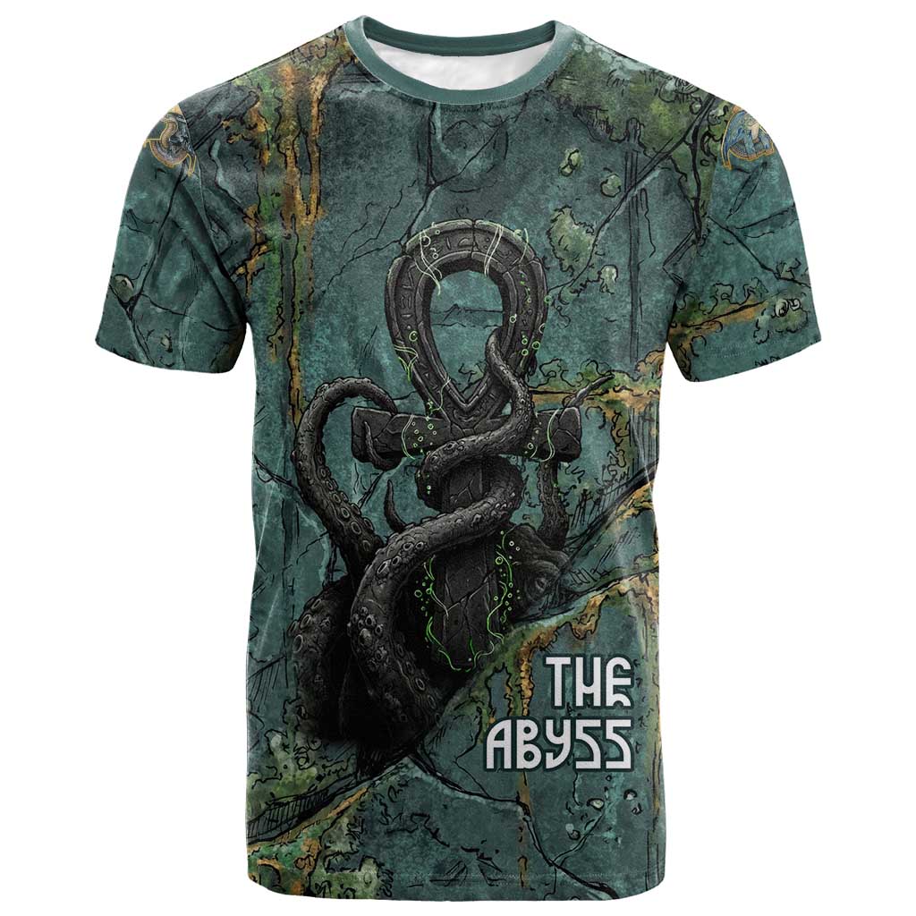 Nun and Naunet Egyptian T-Shirt Serpent Abyss Design Primordial Gods of Ancient Waters Graphic Tee