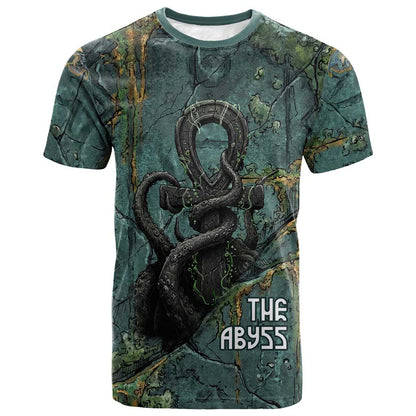Nun and Naunet Egyptian T-Shirt Serpent Abyss Design Primordial Gods of Ancient Waters Graphic Tee