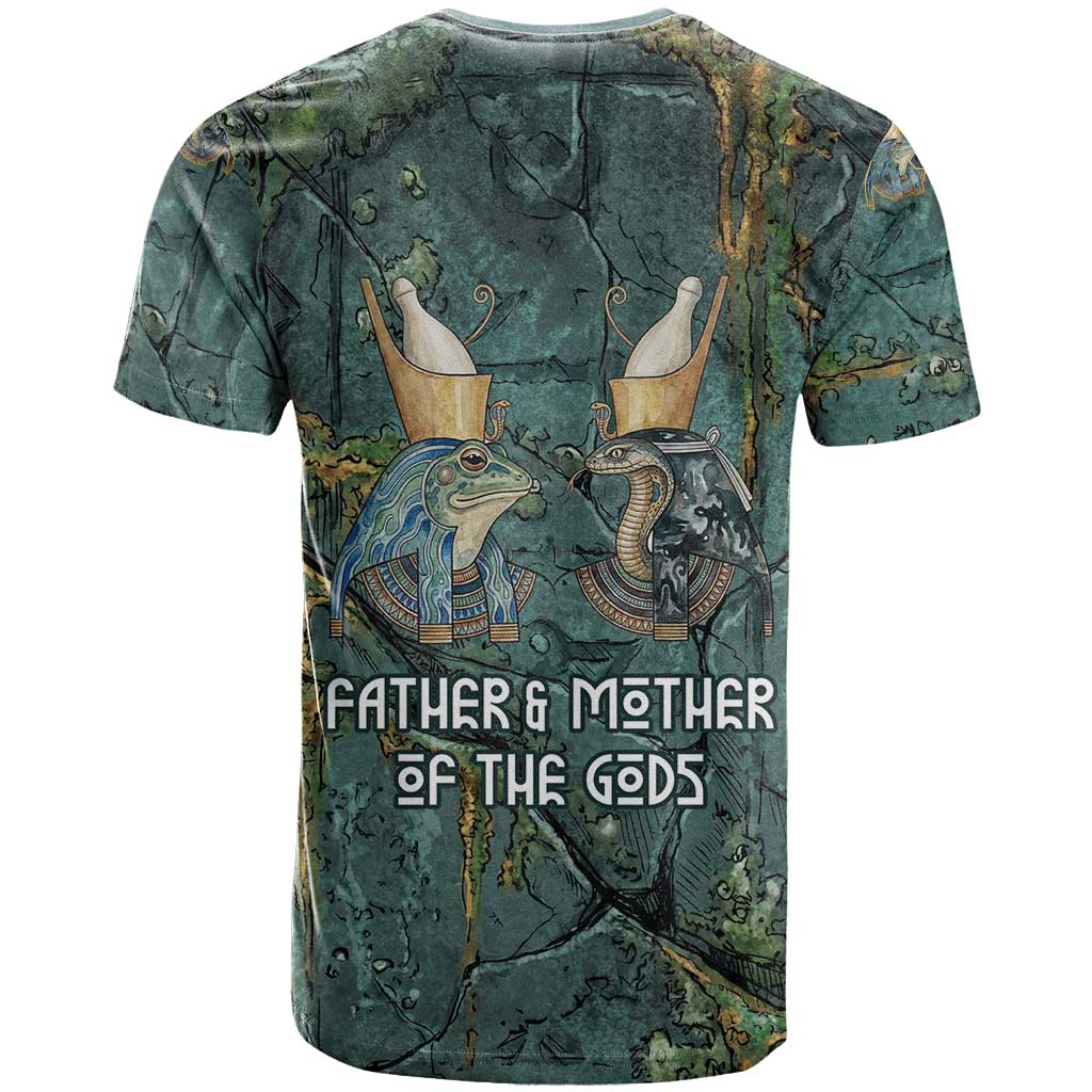 Nun and Naunet Egyptian T-Shirt Serpent Abyss Design Primordial Gods of Ancient Waters Graphic Tee