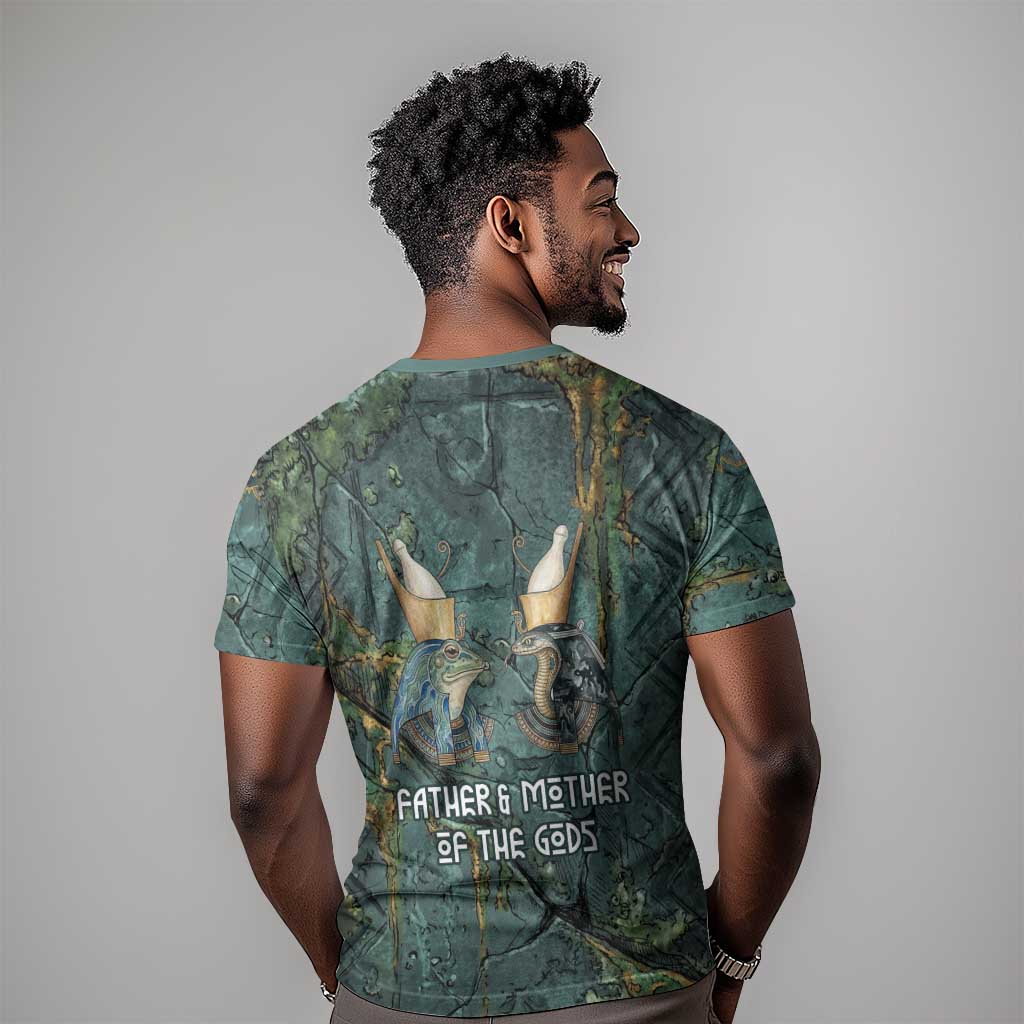 Nun and Naunet Egyptian T-Shirt Serpent Abyss Design Primordial Gods of Ancient Waters Graphic Tee