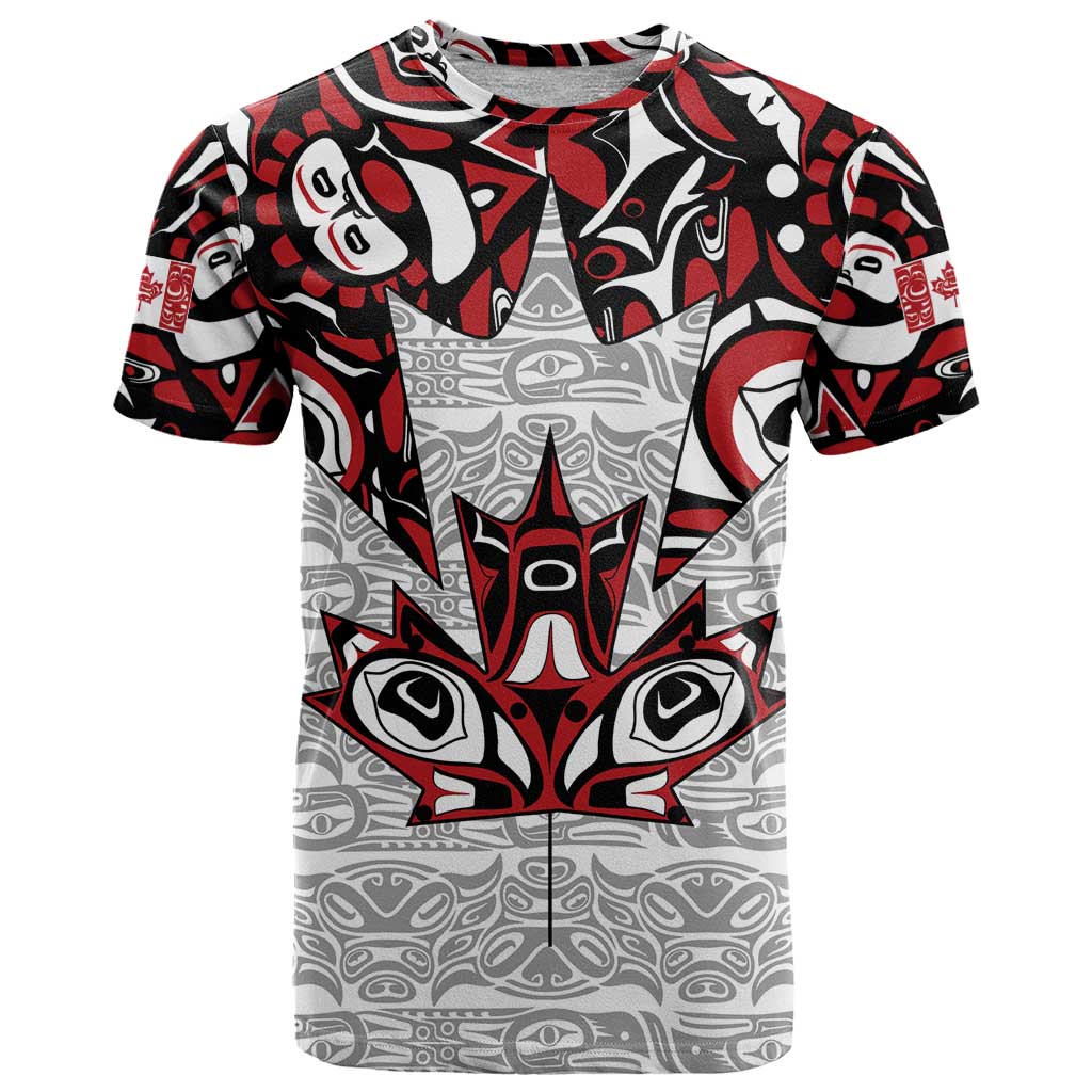 Canada T-Shirt Haida Art-Inspired Pattern Design Graphic Tee