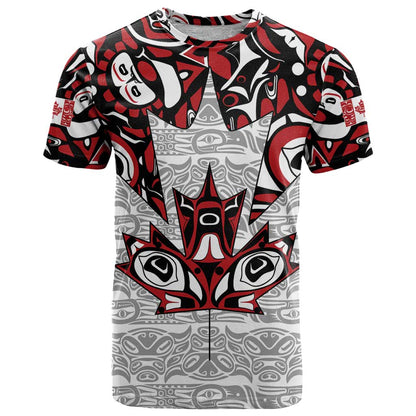 Canada T-Shirt Haida Art-Inspired Pattern Design Graphic Tee