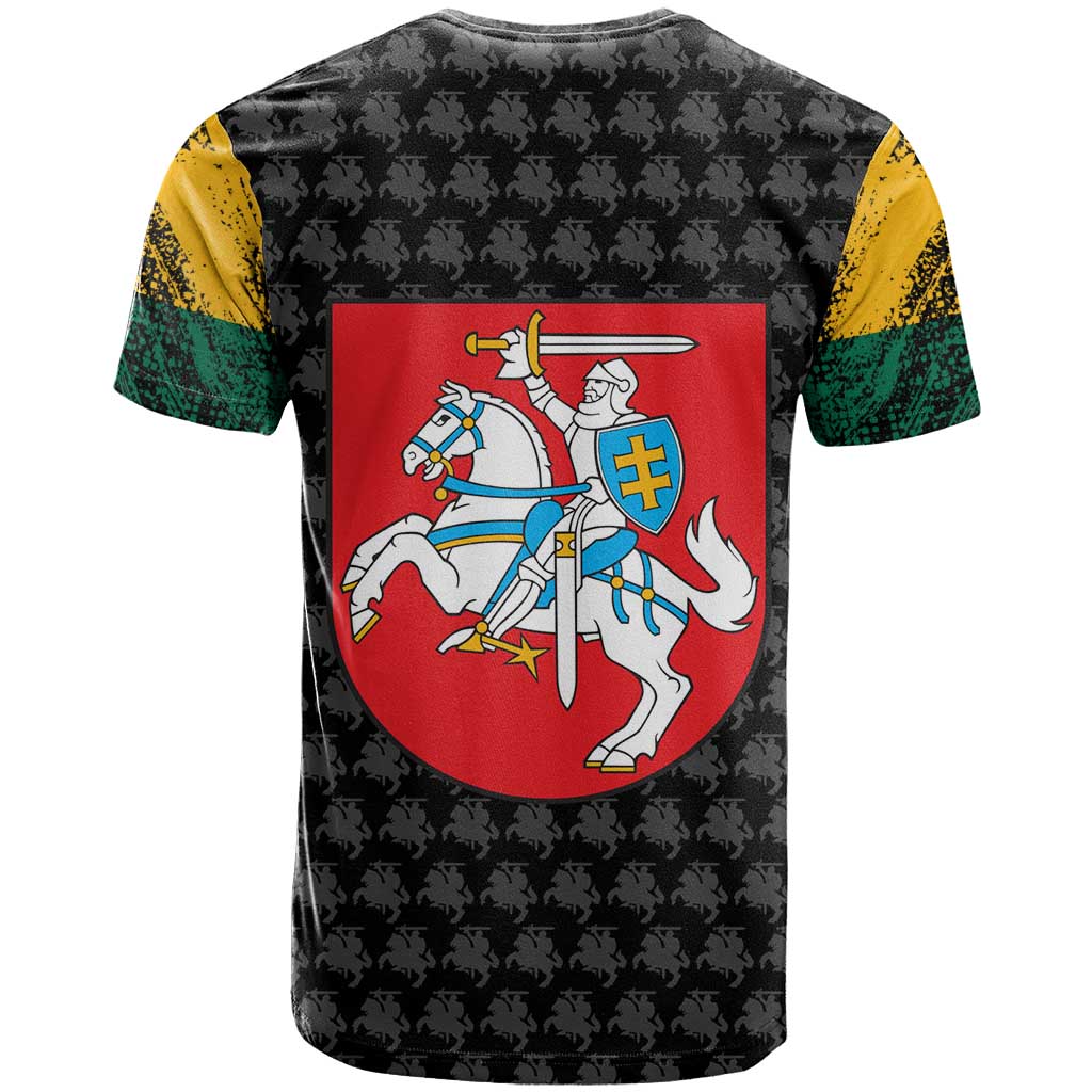 Lithuania Map Combined with National Coat of Arms T-Shirt Patriotic Design Graphic Tee
