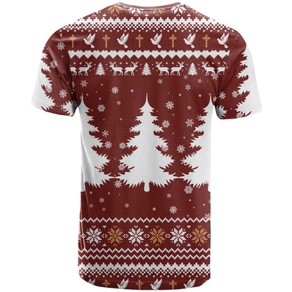 Christian Noel Christmas T-Shirt Xmas Holiday Patterns Graphic Tee