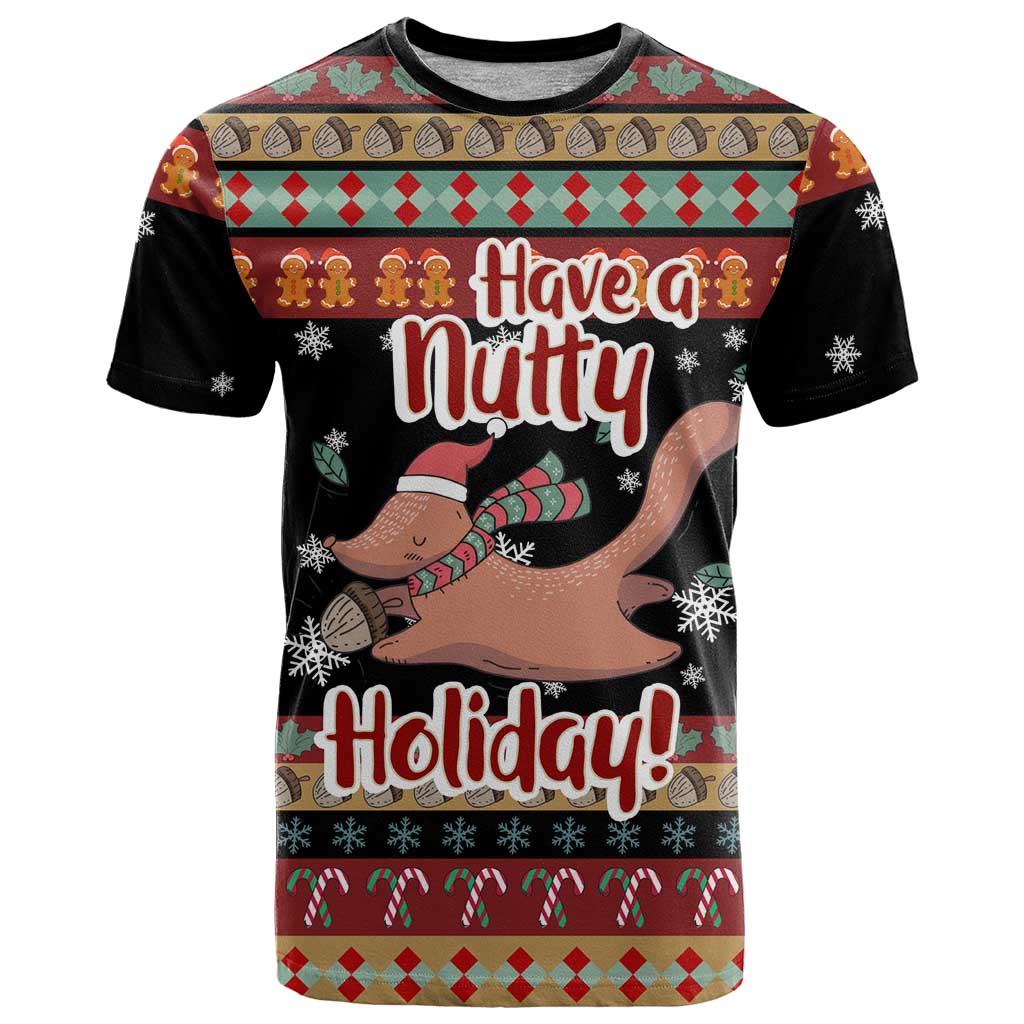 Have A Nutty Holiday Christmas T-Shirt Xmas Holiday Patterns Graphic Tee