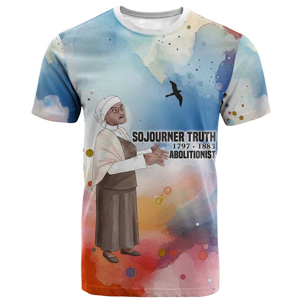 Sojourner Truth T-Shirt I Sell the Shadow - Abolitionist Legacy Watercolor Design Graphic Tee