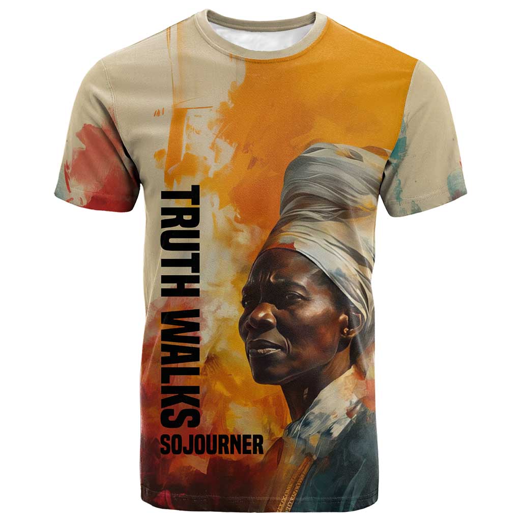 Sojourner Truth T-Shirt Truth Walks - Bold Portrait and Empowerment Design Graphic Tee