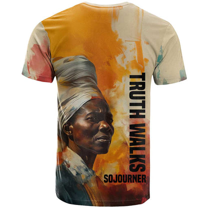 Sojourner Truth T-Shirt Truth Walks - Bold Portrait and Empowerment Design Graphic Tee