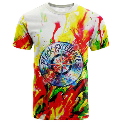 MLK Black Excellence T-Shirt Martin Luther King Jr Colorful Abstract Watercolor Graphic Tee