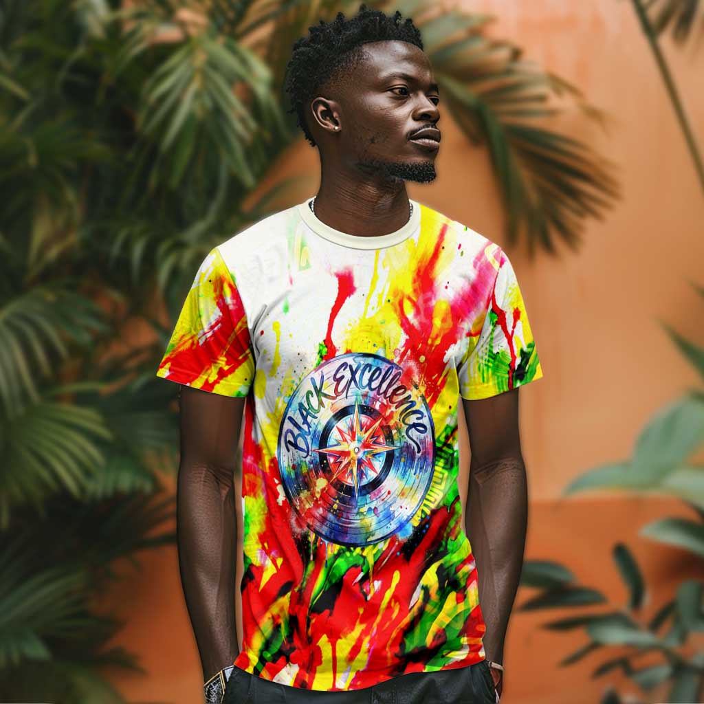 MLK Black Excellence T-Shirt Martin Luther King Jr Colorful Abstract Watercolor Graphic Tee