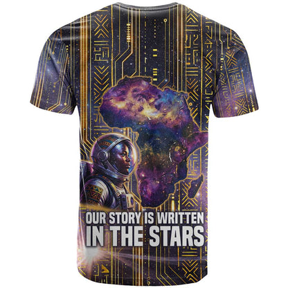 Afrofuturism Legacy Beyond T-Shirt African Astronaut Galaxy Mask Graphic Tee