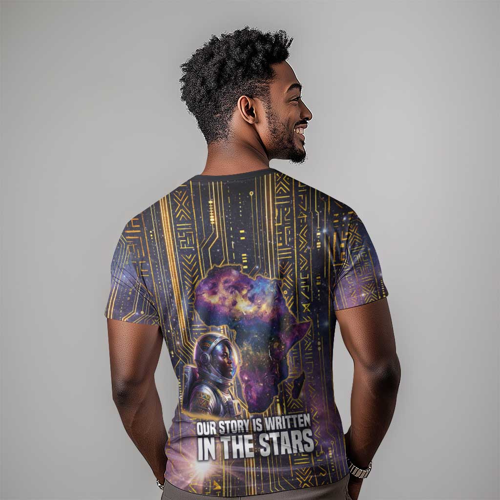Afrofuturism Legacy Beyond T-Shirt African Astronaut Galaxy Mask Graphic Tee