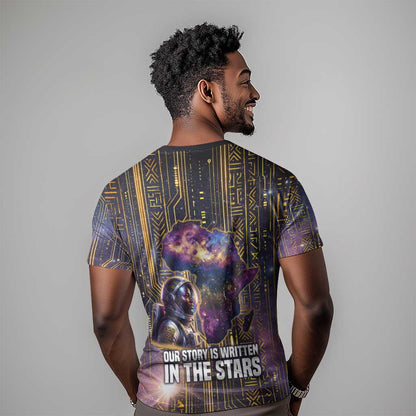 Afrofuturism Legacy Beyond T-Shirt African Astronaut Galaxy Mask Graphic Tee