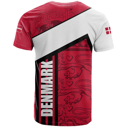 Denmark T-Shirt Danish Coat of Arms, National Flag, Bold Scandinavian Heritage Design Graphic Tee