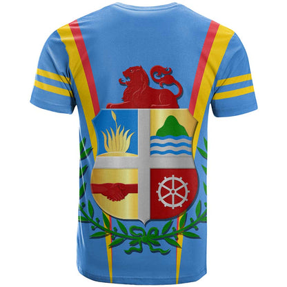 Aruba T-Shirt National Emblem Featuring the Lion Symbol - Majestic Design Graphic Tee