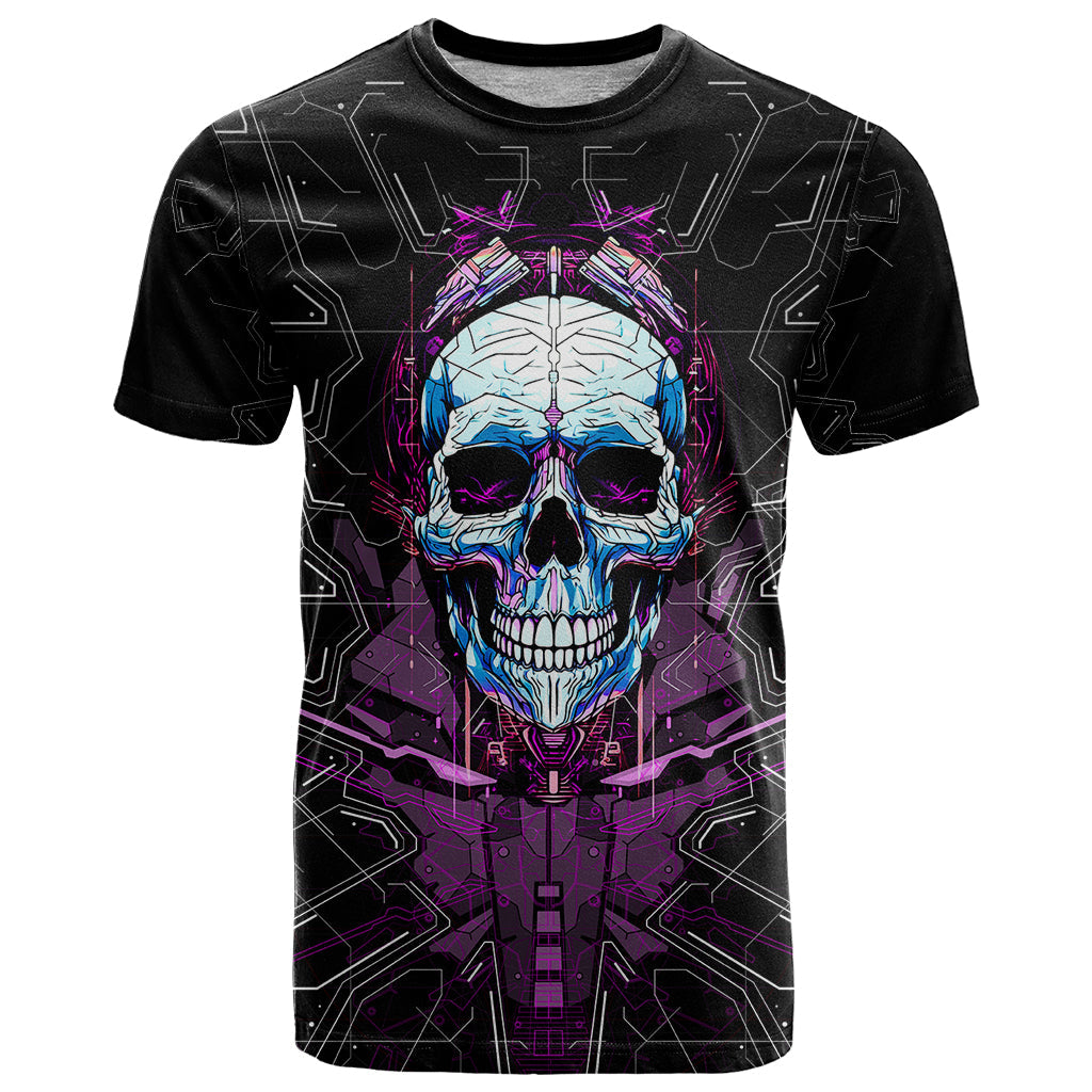 Technology Skull T-Shirt I'm blunt because God rolled me that way Graphic Tee