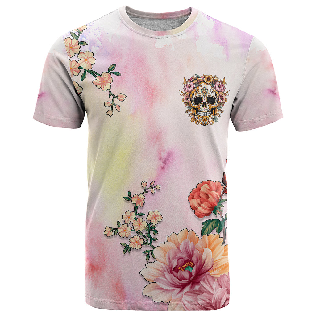Flower Skull T-Shirt She Is Sunshine Mixed With A Little Hurricane Graphic Tee