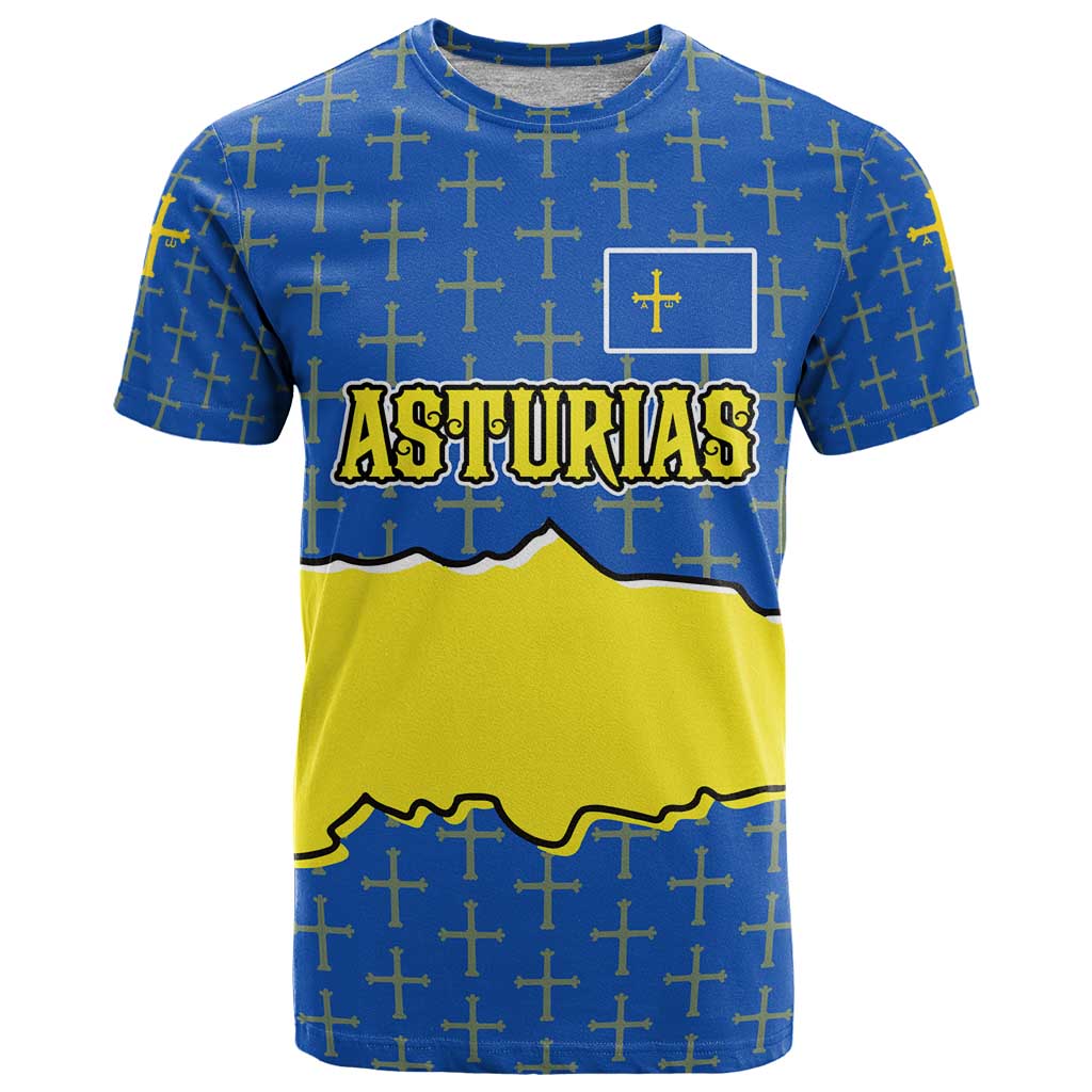 Asturias Flag T-Shirt Autonomous Community of Spain Graphic Tee