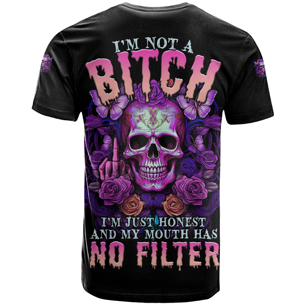 I'M Not A B I'M Just Honest Skull Butterfly T-Shirt Graphic Tee