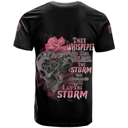 I Am The Storm Tattooed Skull T-Shirt Graphic Tee