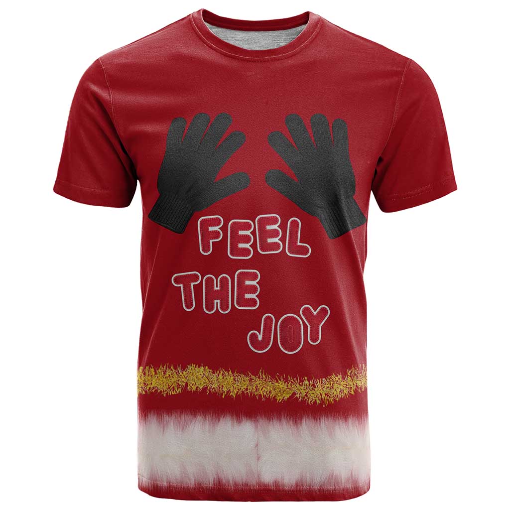 Feel The Joy Christmas T-Shirt Xmas Holiday Patterns Graphic Tee