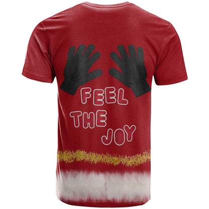 Feel The Joy Christmas T-Shirt Xmas Holiday Patterns Graphic Tee