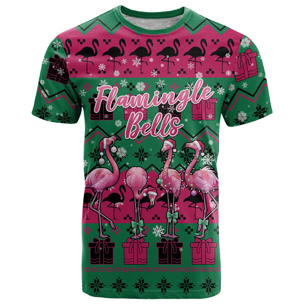 Firefighter Presents Christmas T-Shirt Xmas Holiday Patterns Graphic Tee