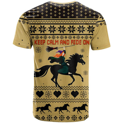Horse Lover Christmas Christmas T-Shirt Xmas Holiday Patterns Graphic Tee