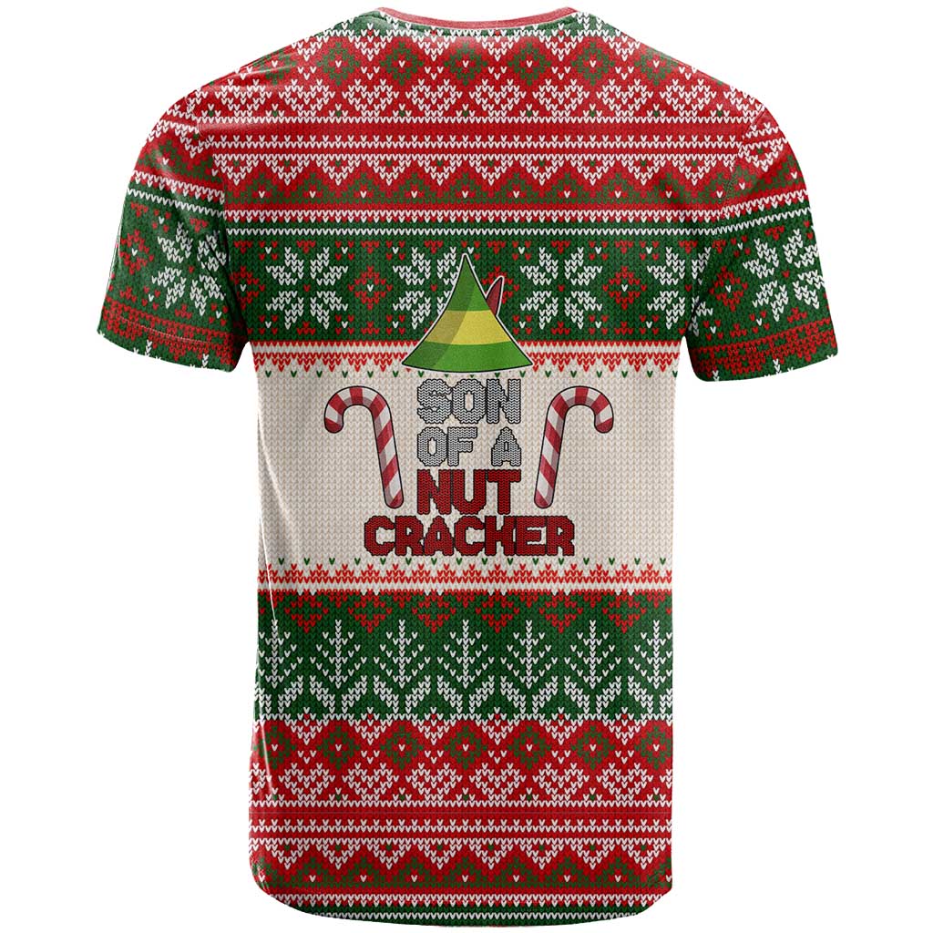 Son Of A Nut Cracker Christmas T-Shirt Xmas Holiday Patterns Graphic Tee
