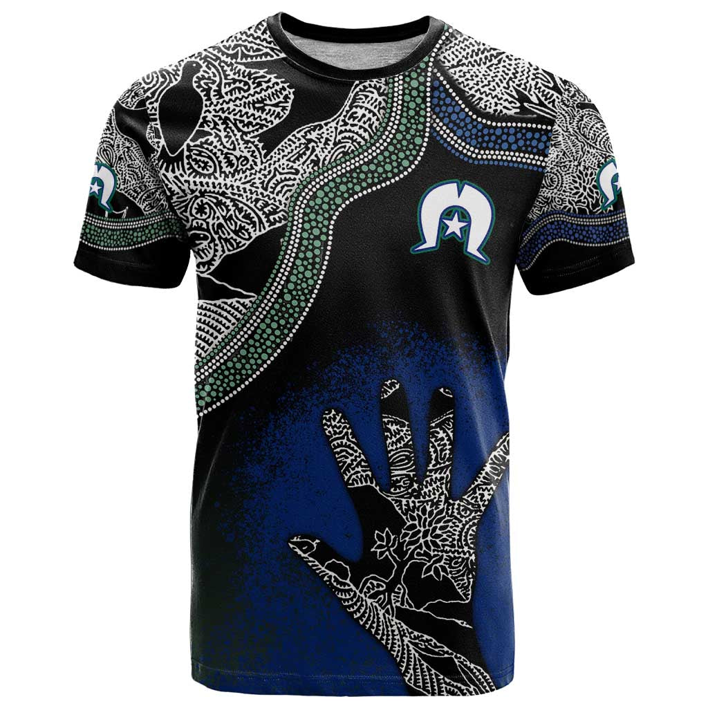 Black And White Aboriginal - Torres Strait Islanders Flag T-Shirt Graphic Tee