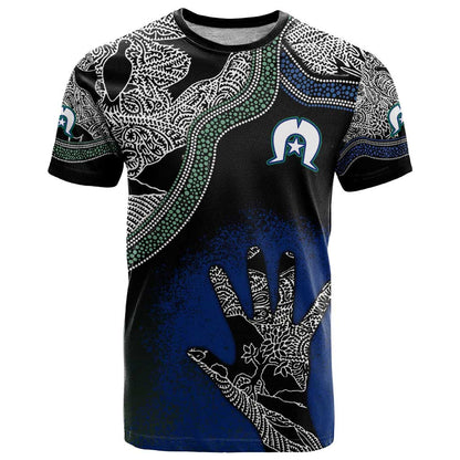Black And White Aboriginal - Torres Strait Islanders Flag T-Shirt Graphic Tee