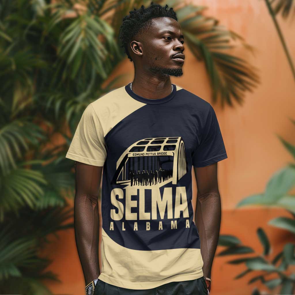John Lewis T-Shirt with Selma Bridge Graphic Civil Rights and Voting Rights Tribute Graphic Tee
