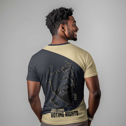 John Lewis T-Shirt with Selma Bridge Graphic Civil Rights and Voting Rights Tribute Graphic Tee