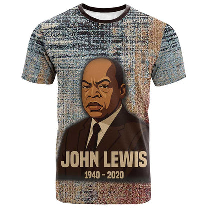 John Lewis T-Shirt with Freedom Quote Graphic Civil Rights and Legacy Tribute Graphic Tee