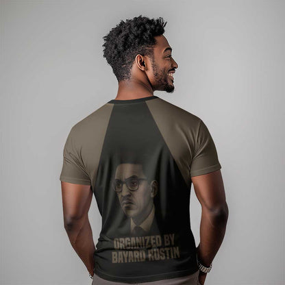 Bayard Rustin T-Shirt with March on Washington Design Civil Rights Organizer Tribute Graphic Tee