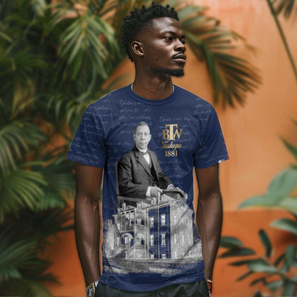 Booker T. Washington T-Shirt Tuskegee Institute Design Educational Legacy 1881 Historic Tribute Graphic Tee