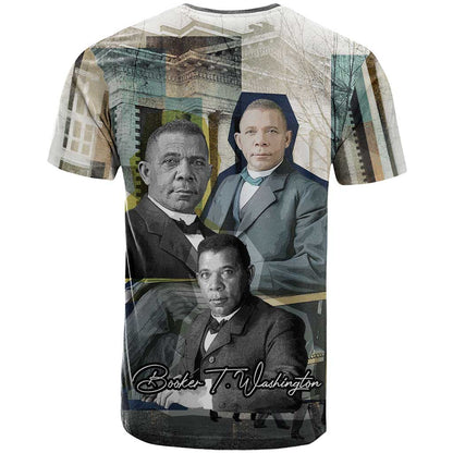Booker T. Washington T-Shirt Historic Portrait Collage Civil Rights Legacy Educational Pioneer Design Graphic Tee