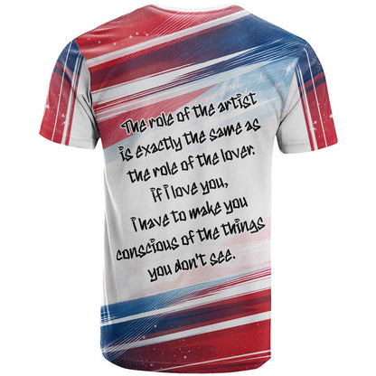 James Baldwin T-Shirt Artistic Portrait Quote on Love and Awareness Civil Rights Tribute Graphic Tee