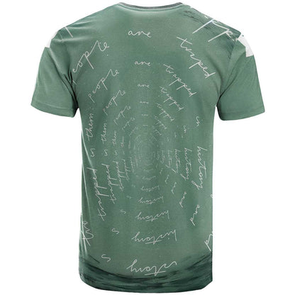 James Baldwin T-Shirt Green Handwritten Script Design Smiling Portrait Civil Rights and Literature Graphic Tee