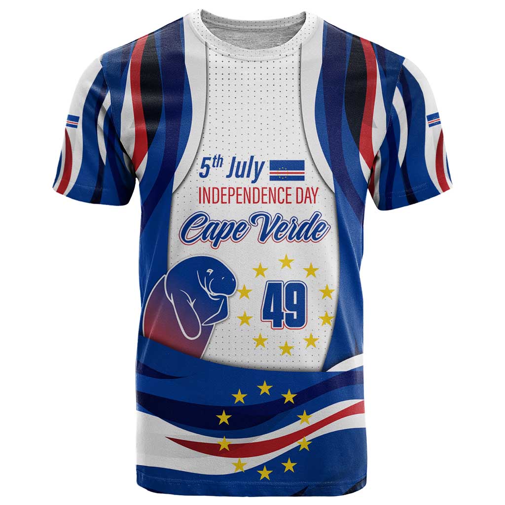 Cape Verde T-Shirt with Independence Day 5th July Flag Celebration Spirit Graphic Tee